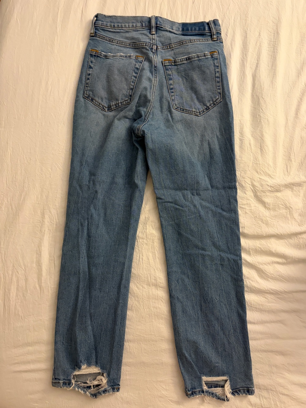 Abercrombie & Fitch Medium Blue Straight-Leg Women's Jeans - Picture 2 of 3